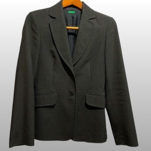 SALE Benetton Black Wool Blazer Size 6